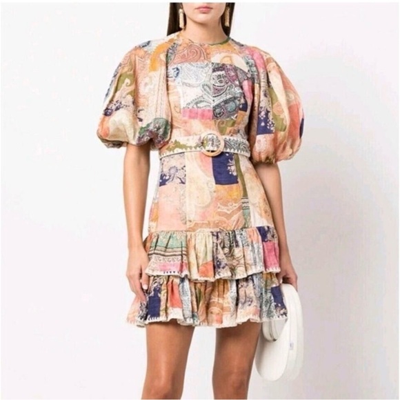 Zimmermann Anneke Ruffle Hem Mini Dress - Picture 4 of 5